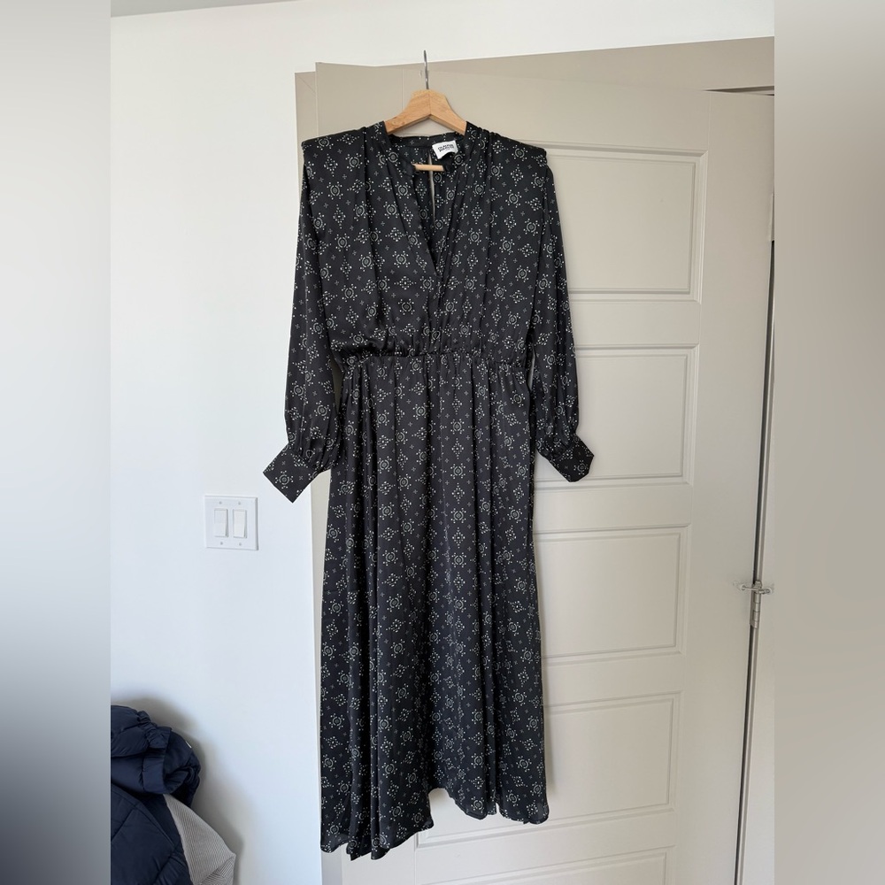 Claudie Pierlot Elegant Black Patterned Dress